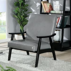 Lockhart Light Gray Wood Padded Accent Chair (Set of 2)