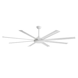 80 in. Indoor White Ceiling Fan with Remote 8-Aluminum Blades DC