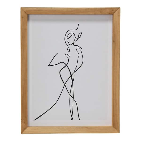 Stratton Home Decor Abstract Body Outline Wooden Framed Wall Art