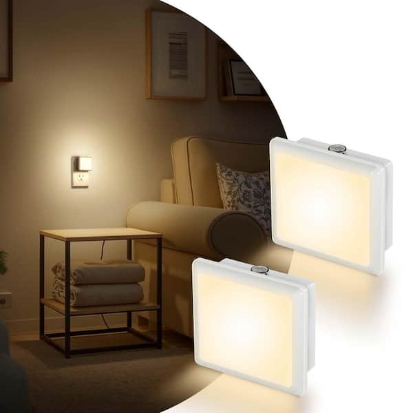 LED Plug-in Night Light with Dusk-to-Dawn Sensor, 3000K Soft White Auto On/Off for Bedroom, Bathroom, Hallway (12-Pack)