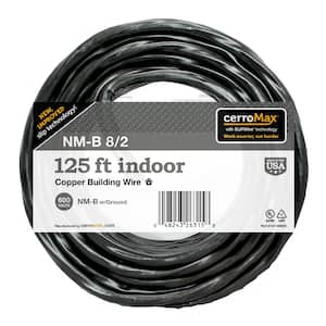 125 ft. 8/2 Black Stranded CerroMax SLiPWire Copper NM-B Wire