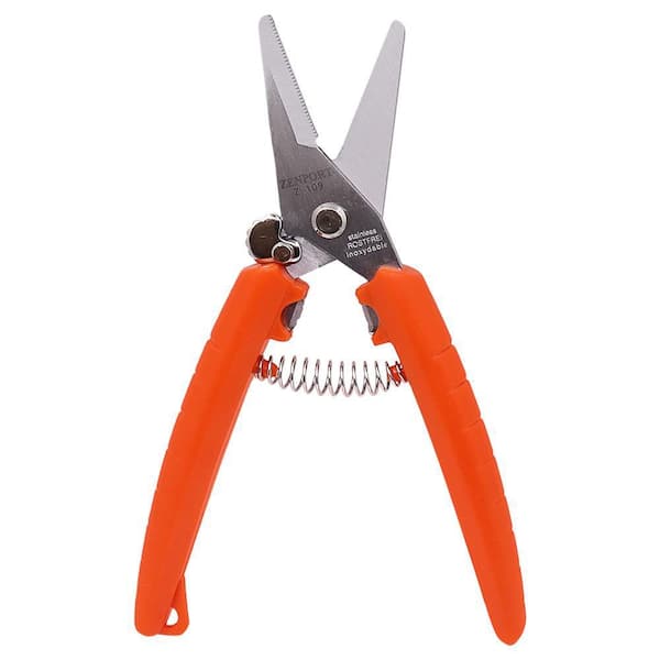 ZENPORT 7.5 in. Serrated Blade Stainless Floral Bunch Cutter