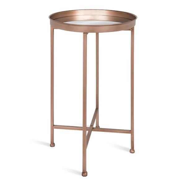 rose gold copper side table