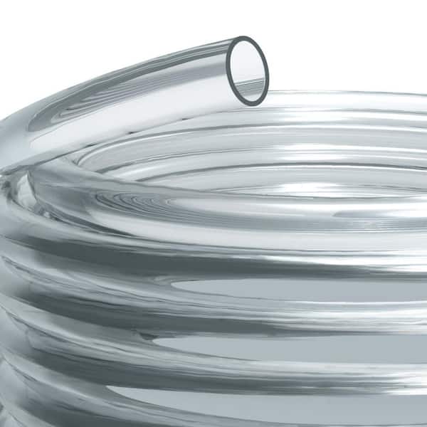 1/2 in. I.D. x 3/4 in. O.D. x 100 ft. Multi-Use Clear Flexible Vinyl Tubing for Fountains, Aquariums, AC and More