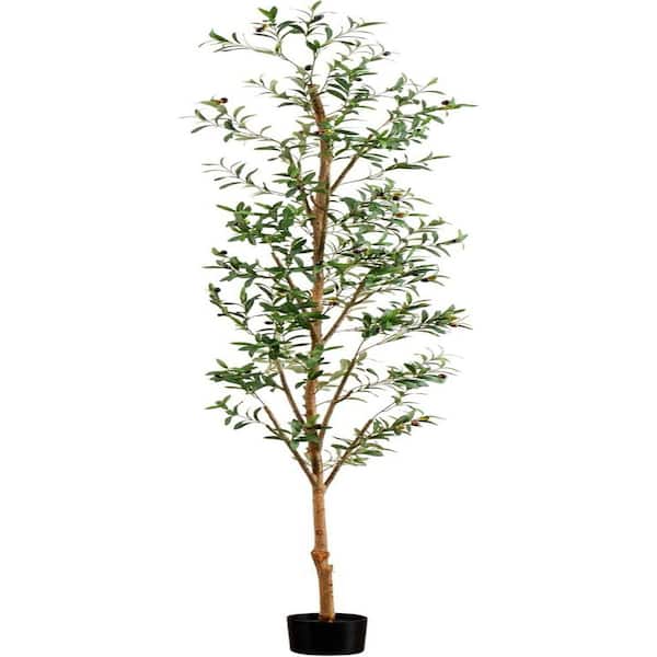 9 ft. Artificial Olive Tree in Black Pot, Artificial Indoor Home Decor Plant