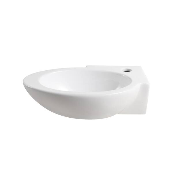 Elanti LeftFacing Oval Basin Vessel Sink in White EC1603L The Home