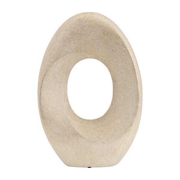 Liv & Skye Gold 11 in. x 16 in. Ceramic Scratched Hollow Accent Sculpture