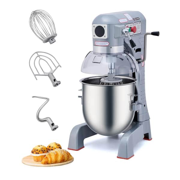 Wilprep 30 Qt. 3-Speed Commercial Mixer, Stainless Steel Stand Mixer, 750W Commercial Food Mixer with Dough Hook Beater Whisk