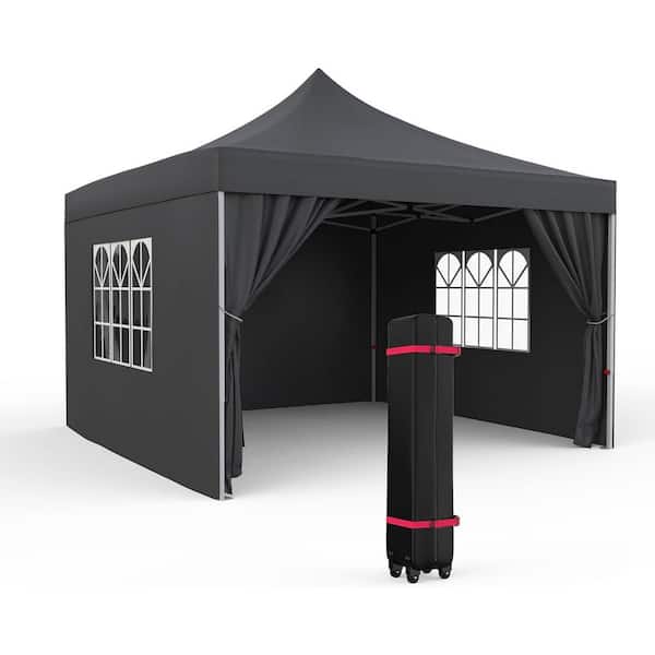 homfan 10 ft. x 10 ft. Pop Up Canopy Tent with Sidewalls