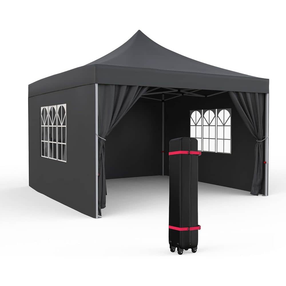 10 ft. x 10 ft. Pop Up Canopy Tent with Sidewalls