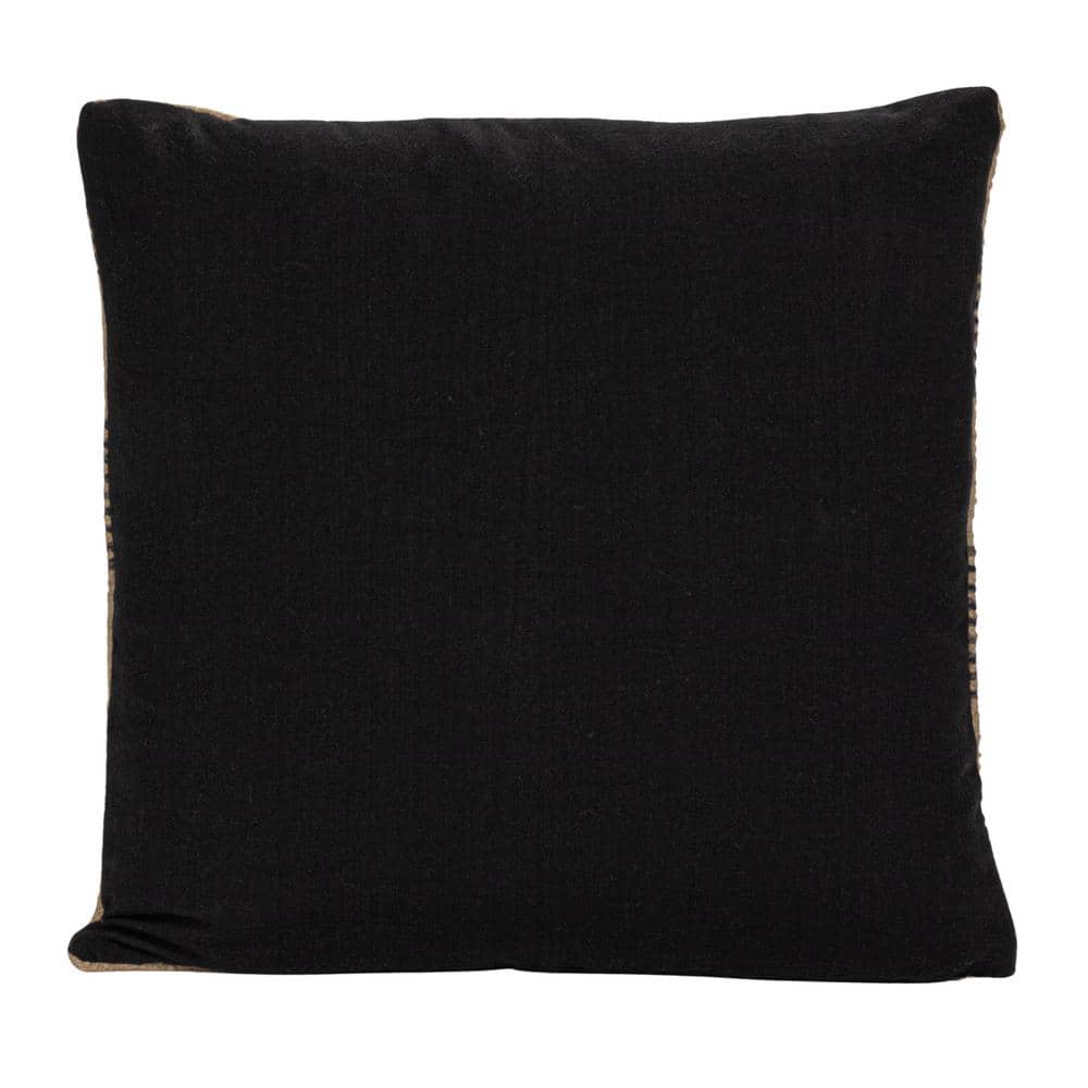 20" Brown and Tan Checkered Polyester Indoor/Outdoor Pillow