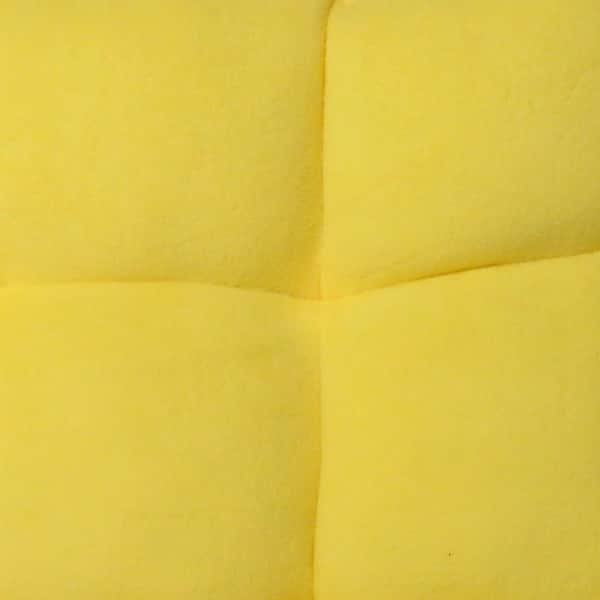 Loungie Microplush Yellow Quilted Folding Gaming Chair Floor Recliner  RC40-08YL-HD - The Home Depot