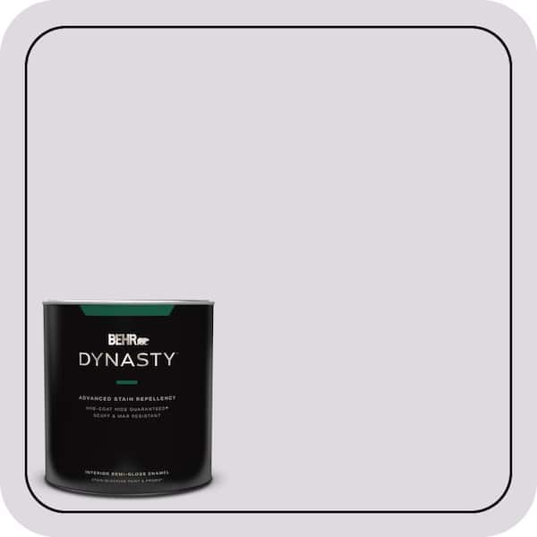 BEHR DYNASTY 1 qt. #PR-W01 Mystical Mist Semi-Gloss Enamel Interior Stain-Blocking Paint and Primer