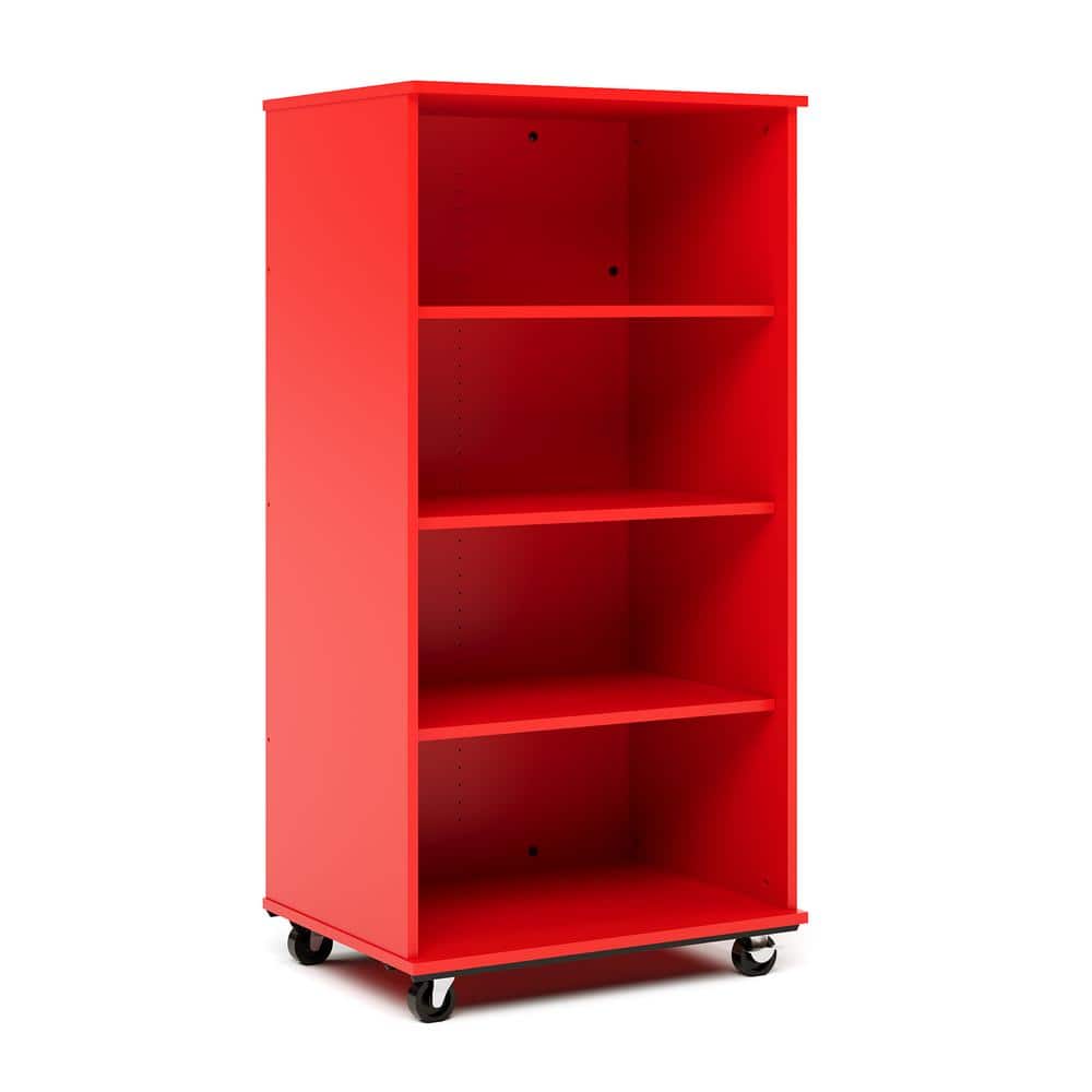 Open Single Sided Mobile Locker Nursery Classroom Bookcase, Write-On/Wipe-O