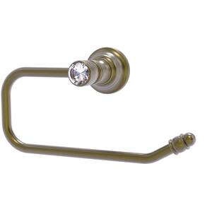 Carolina Crystal Collection Free Standing Euro Style Toilet Paper Holder - Satin Nickel - Allied Brass