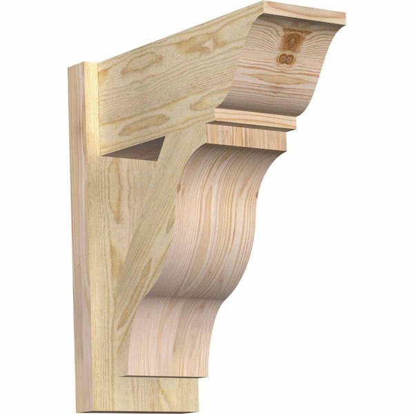 Ekena Millwork 8 in. x 22 in. x 18 in. Fuston Traditional Rough Sawn Douglas Fir Outlooker