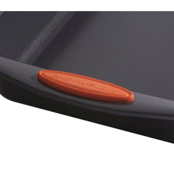 Rachael Ray 9 in. Nonstick Bakeware Oven Lovin Springform Pan, Gray with Red Grips