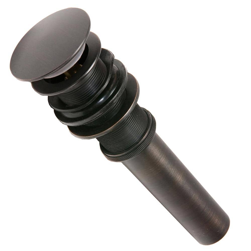 Oil Rubbed Bronze Brass Non-Overflow Bathroom Sink Drain