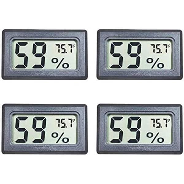 Mini Digital Thermometer Hygrometer LCD Display Fahrenheit Indoor Wireless Temperature Humidity Meter 4 Pack