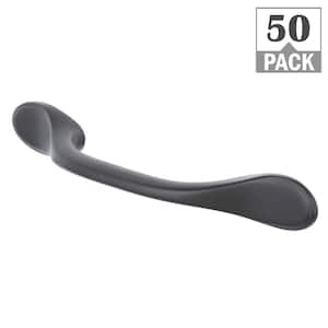 Classic Spoon Foot 3 in. (76 mm) Matte Black Classic Cabinet Pull (50-Pack)