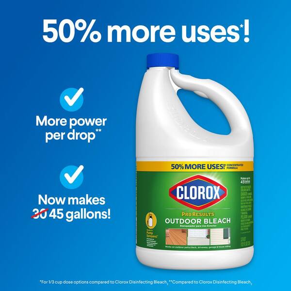 Clorox 121 Oz Pro Results Concentrated Liquid Outdoor Bleach Cleaner The Home Depot