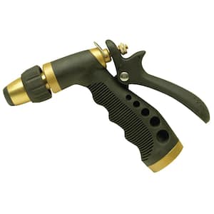 Brass Hose Nozzle With Adjustable Spray Locking Lever