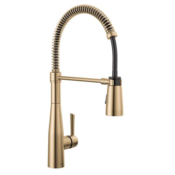 Delta Essa Gold Single Handle Pull Down Sprayer Kitchen Faucet