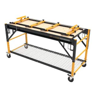3.3 ft. x 6.23 ft. x 2.48 ft. 1-Story Steel Baker Rolling Scaffolds Primary Workbench on Wheels, 1100 lbs. Load Capacity