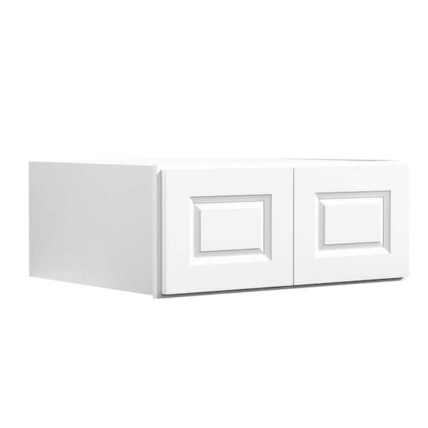 Hausvita 36-in W x 24-in D x 12-in H in Traditional White Plywood Ready to Assemble Kitchen Wall Cabinets with 2 Doors