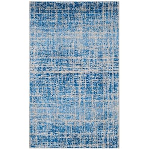 Adirondack Blue/Silver 4 ft. x 6 ft. Solid Area Rug