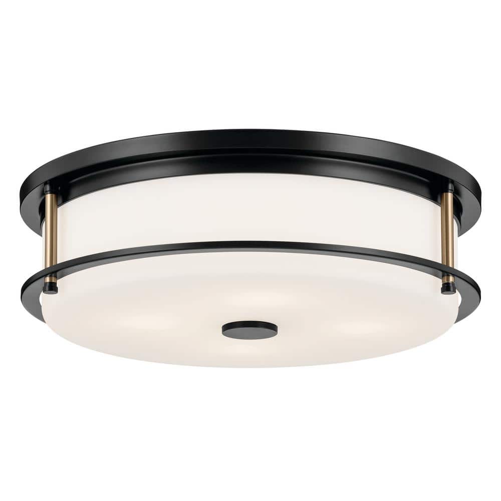 KICHLER Brit 18 in. 4-Light Black and Champagne Bronze