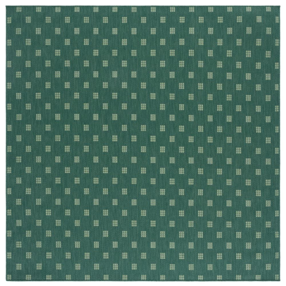 SAFAVIEH Terrace Dark Green/Light Green 7 ft. x 7 ft. Spotted Solid ...