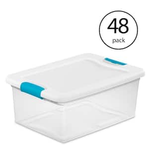 Sterilite Fliptop, Stackable Small Storage Bin With Hinging Lid, Plastic  Container To Organize Desk At Home, Classroom, Office, Clear, 36-pack :  Target