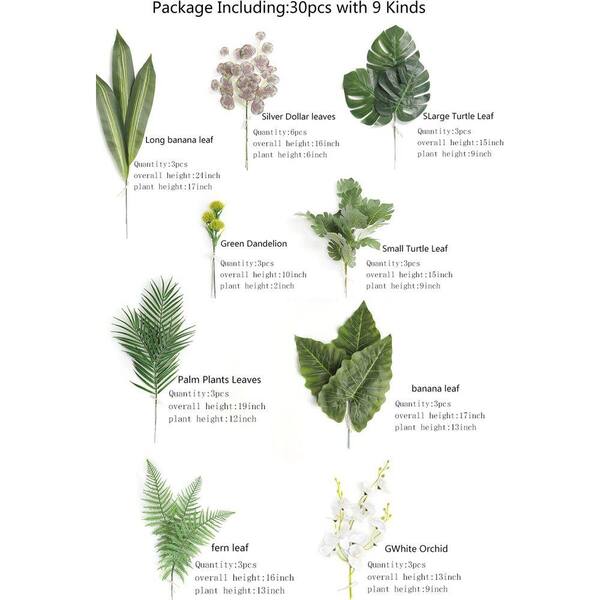 30 in. Artificial Greenery Spray Dusty Green Flocked Leaves Indoor