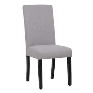 Nina Side Chair Linen Fabric Upholstered Kitchen Dining Chair, Gray (Set of 2)