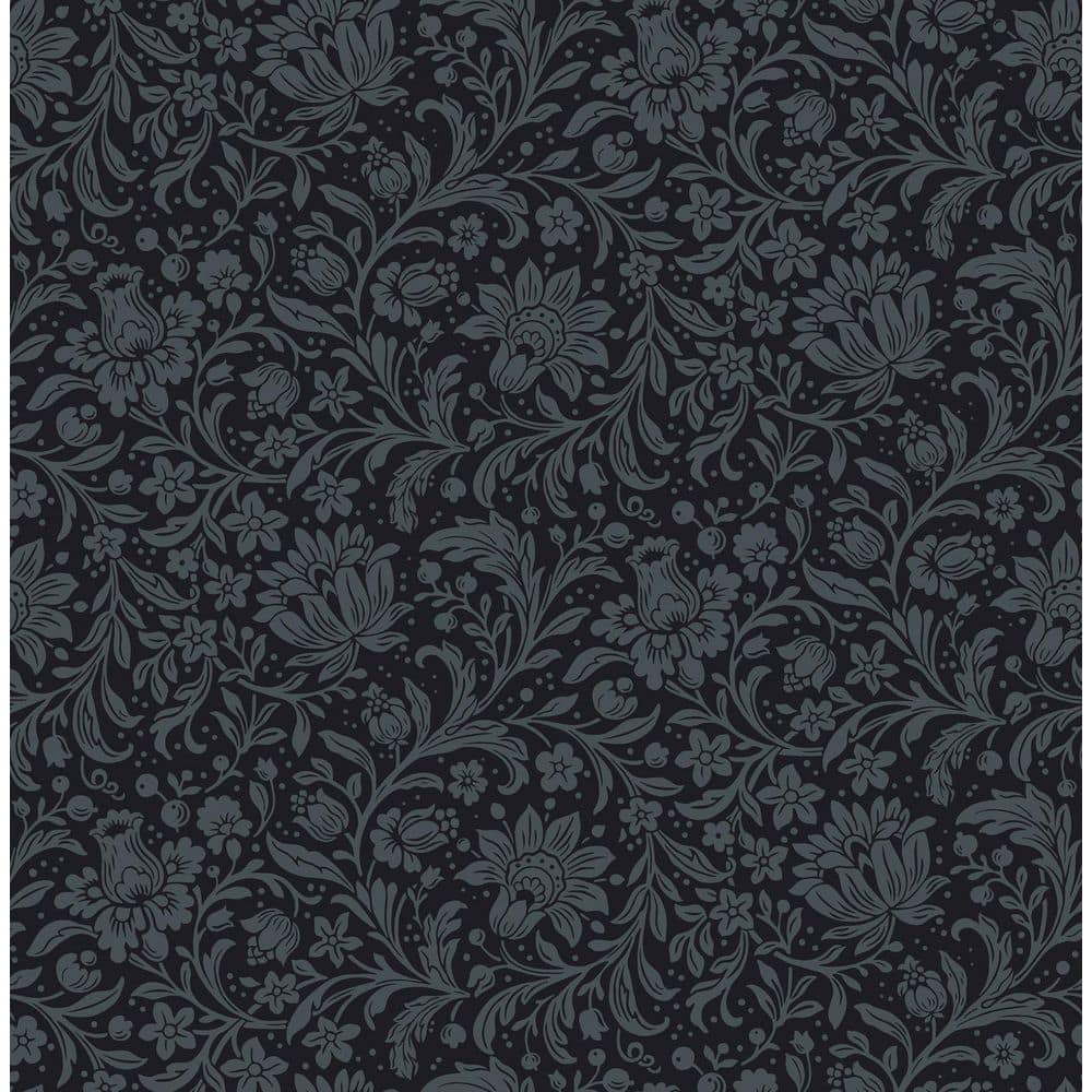 Hague Dark Blue Floral Trail Wallpaper Sample price history on PriceWatchPro