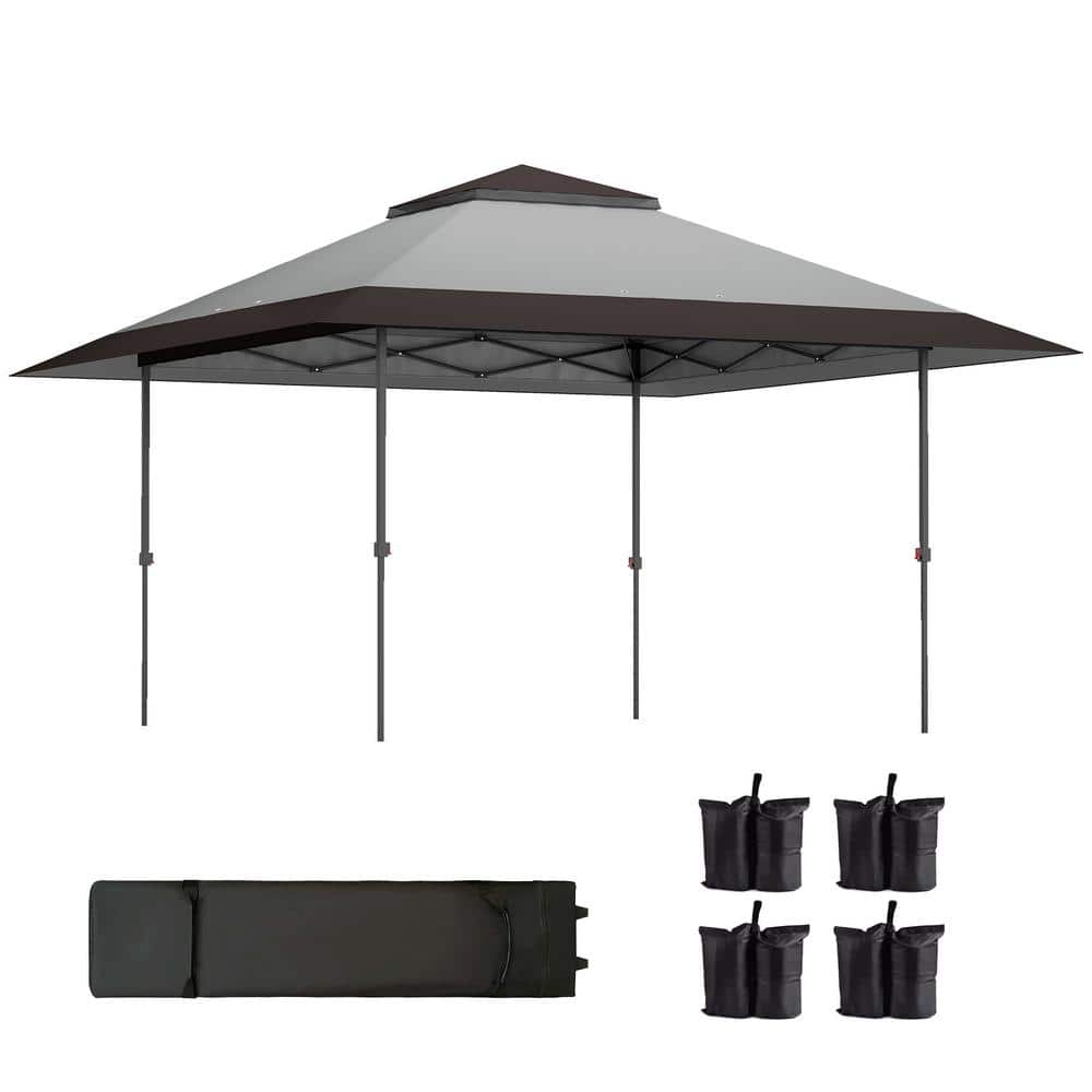 13 ft. x 13 ft. Pop Up Canopy Tent, UV50 plus Instant Sun Shelter with Whee