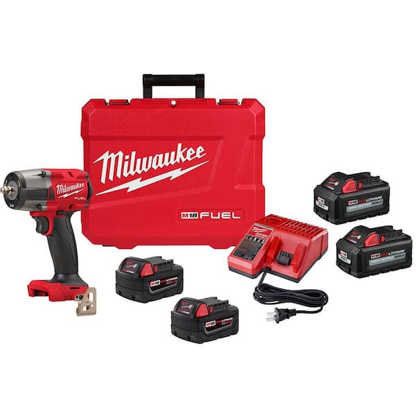 Milwaukee M18 FUEL 18V Lithium-Ion Brushless Cordless 3/8 in. Impact Wrench  Kit with LED Search Light  (2) 6.0Ah Batteries 2960-22-2354-20-48-11-1862  The Home Depot