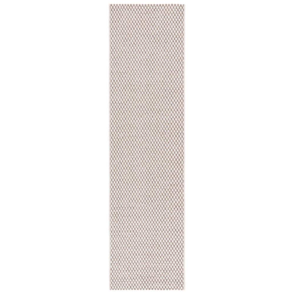 SAFAVIEH Sisal All-Weather Natural/Ivory 2 ft. x 8 ft. Solid Woven ...