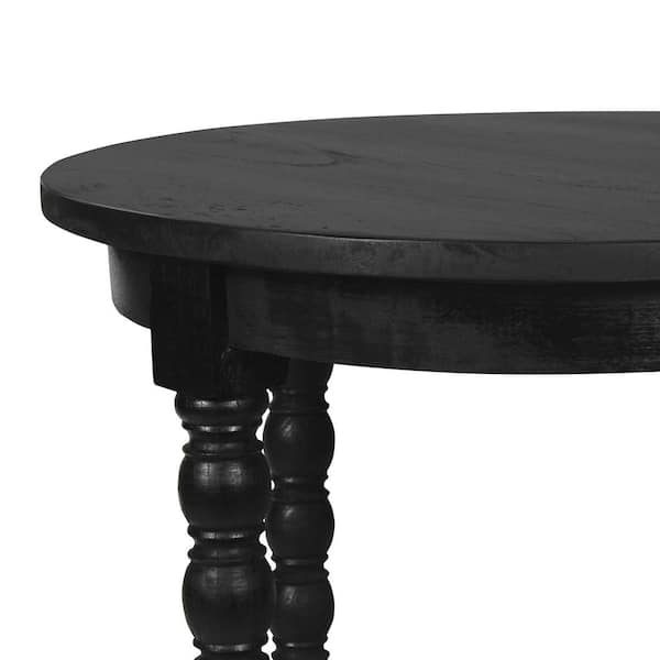 East At Main Adair 22.5 in. Black Standard Round Mindi Wood