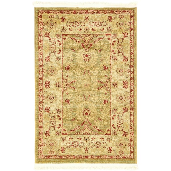 Unique Loom Edinburgh Monroe Light Green 2' 2 x 3' 0 Area Rug