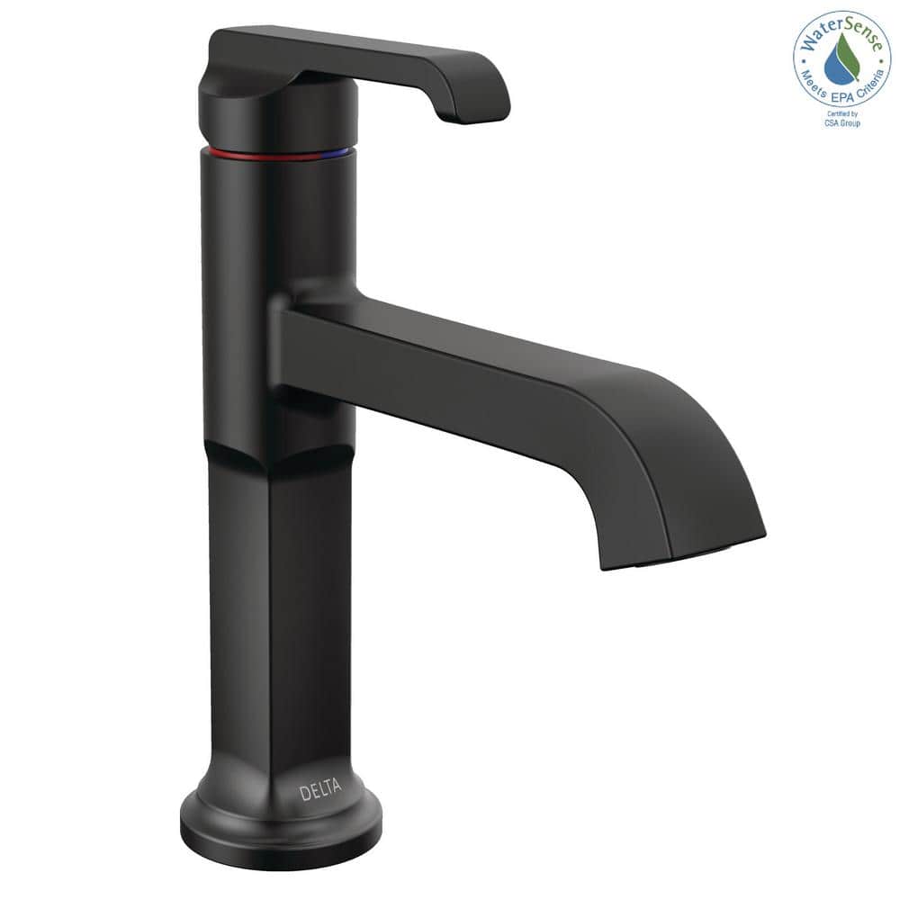 Tetra Matte Black Single Handle Bathroom Faucet