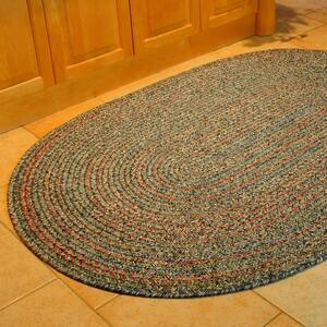 Winslow Moss Green Multicolored 6 ft. x 6 ft. Round Indoor/Outdoor Braided Area Rug