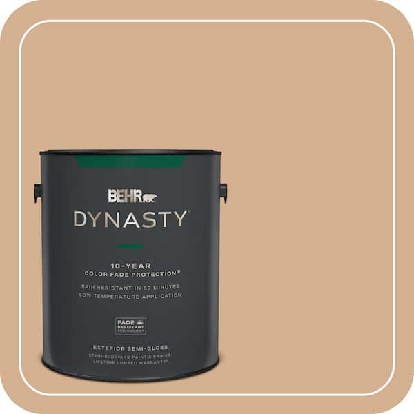 BEHR DYNASTY 1 gal. #MQ2-04 Butterscotch Amber Semi-Gloss Enamel Exterior Stain-Blocking Paint & Primer