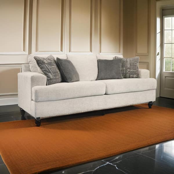 Benjara Tren 96 in. Straight Arm Polyester Rectangle Sleeper Sofa in Beige, Black and Gray