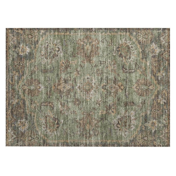 Chantille Machine Washable Indoor/Outdoor Abstract ACN2793 Olive 3 ft. x 4 ft. Area Rug