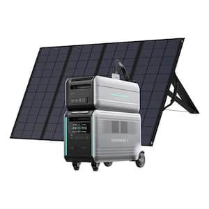 SuperBase V6400/ B6400 5000-Watt Push Button Start Solar Generator 400W Solar Panel for RV Home and Camping