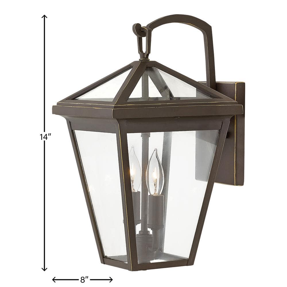 Estate Elegance Dual-Light Dimmable Wall Lantern in Oil Rubbed Bronze