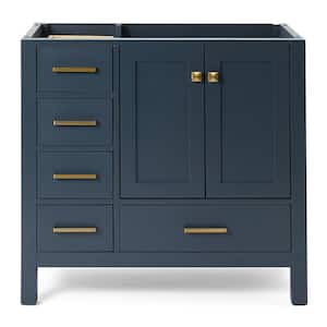 Cambridge 36 in. W x 21.5 in. D x 34.5 in. H Freestanding Bath Vanity Cabinet Only in Midnight Blue