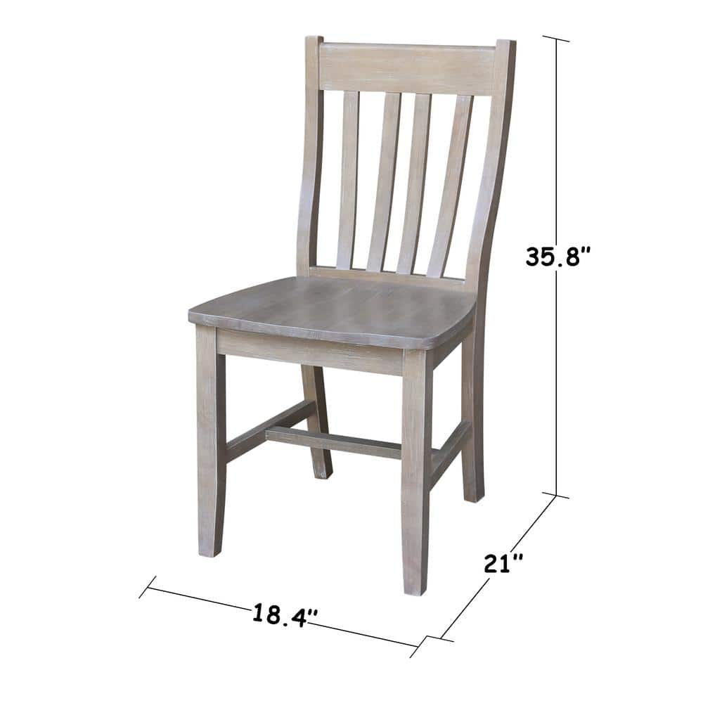 Elegant High Slat Solid Wood Cafe Chair in Rich Red